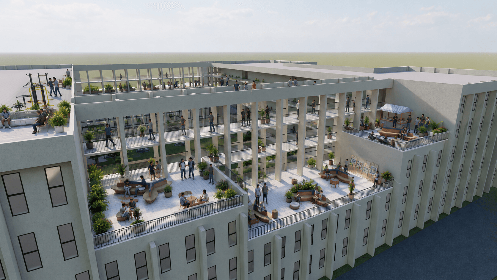 Academic Block - 2, architectural view