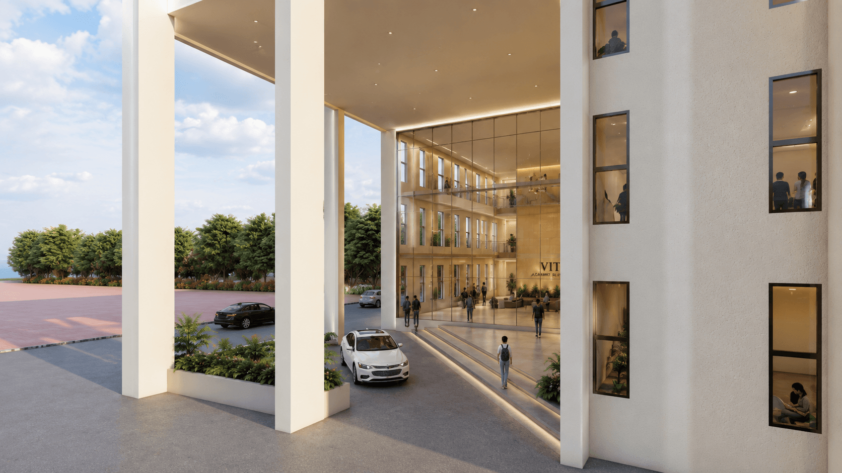 Academic Block - 2, architectural view